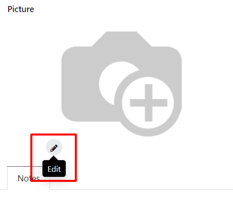 دکمه ویرایش (مداد) در یک بررسی کیفیت تصویر برداری.