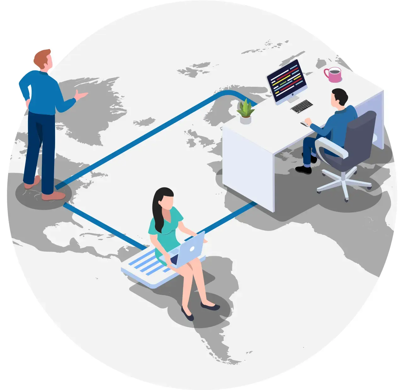 برون‌سپاری پروژه اودوو به تیم‌های بین‌المللی با همکاری از راه دور بر بستر اینترنت