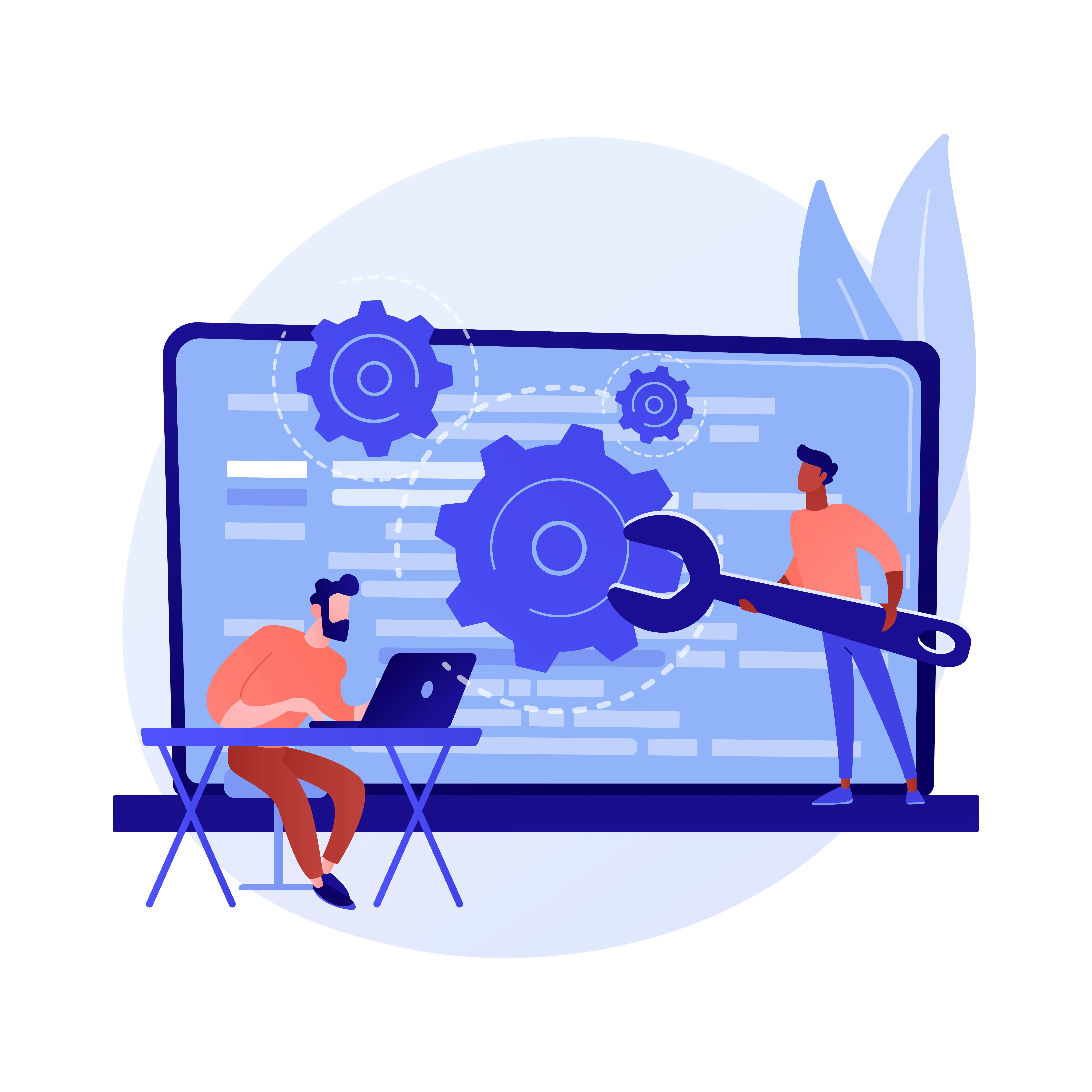 توسعه‌دهندگان در حال تنظیم و بهینه‌سازی ماژول‌های اودوو در پروژه‌های برون‌سپاری شده