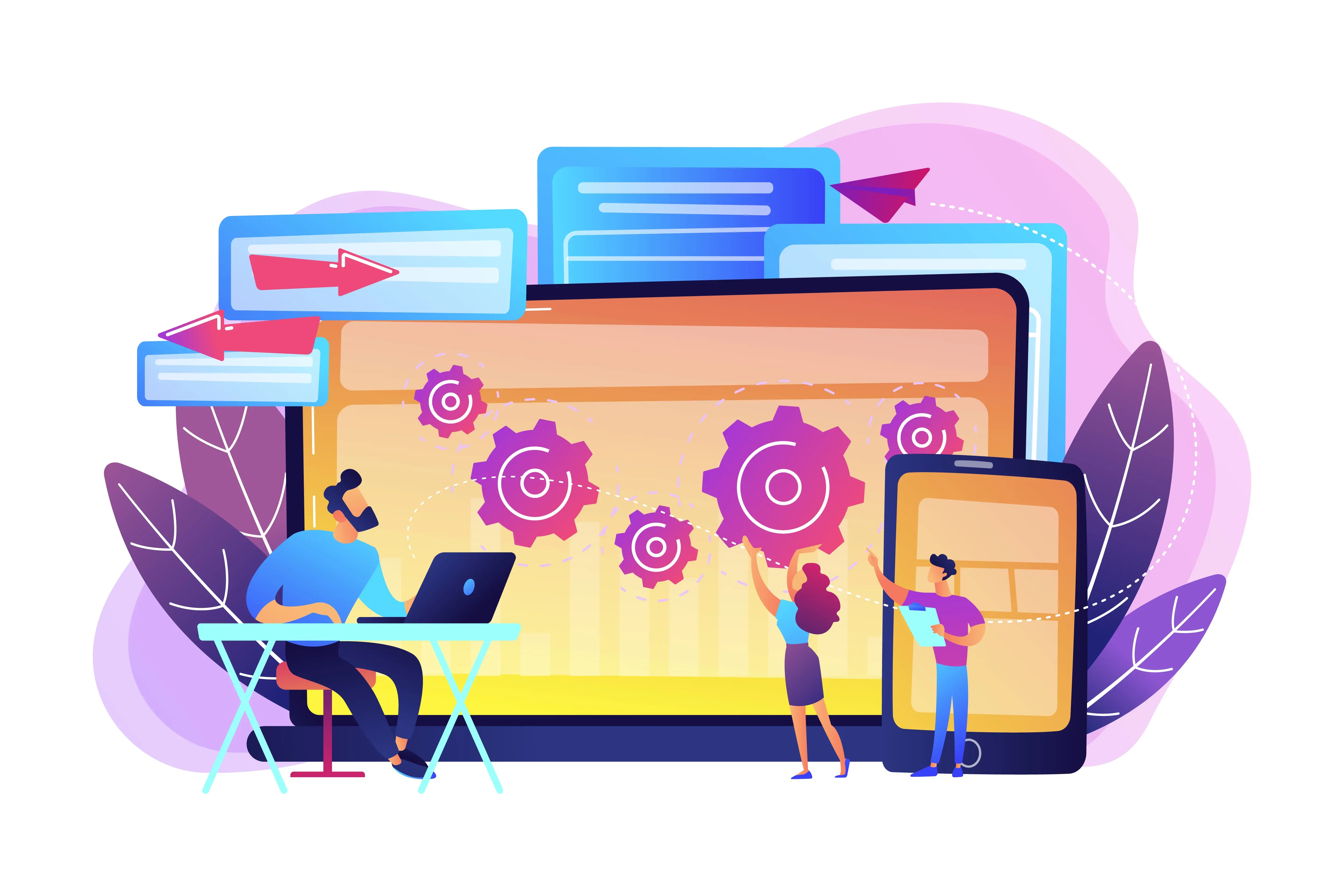 مدیریت پروژه‌ نرم‌افزاری با لپ‌تاپ و همکاری تیمی برای برون‌سپاری موفق با اودوو